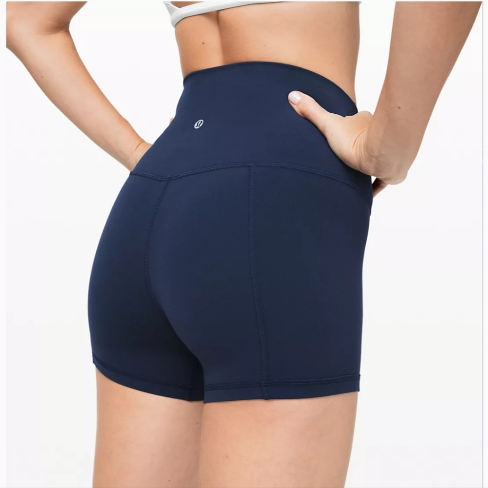 Lululemon Align High Rise Short, True Navy, 4", Size 4